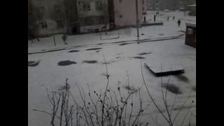 Снег в городе Нукус