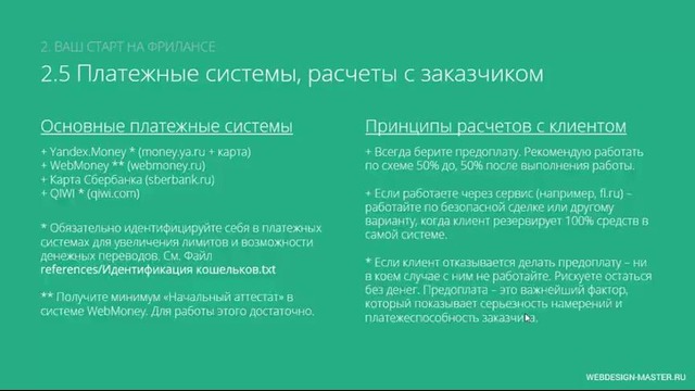 Платежные системы, расчеты с заказчиком