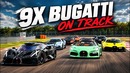 Billionaire Brings 9 Bugattis to Private Track Day
