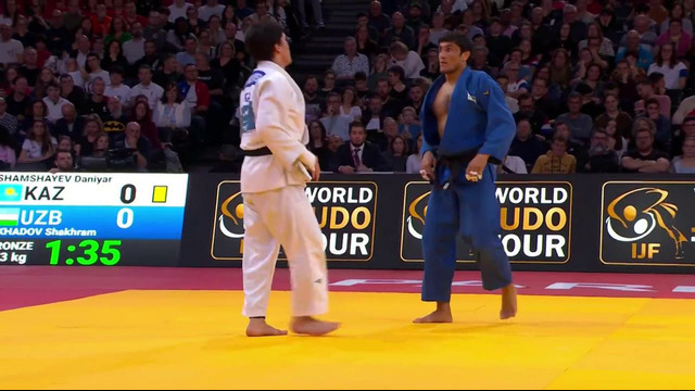 D. SHAMSHAYEV (KAZ) VS S. AKHADOV (UZB) | Paris Grand Slam 2024 | Bronze -73 Kg