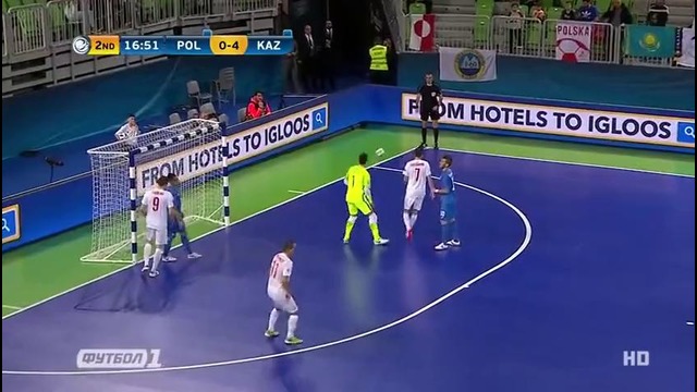 (480) Польша – Казахстан | Футзал. ЕВРО-2018 | Группа B. 2-й тур | Обзор матча