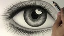 Как нарисовать карандашом от руки глаз