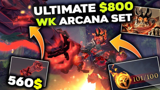 800 most expensive & most epic ultimate wraith king arcana mixed immortal set dota 2