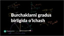 9 Burchaklarni gradus birligida oʻlchash | Burchaklar | Geometriya asoslari