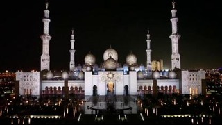 Световое шоу на мечети в Абу-Даби