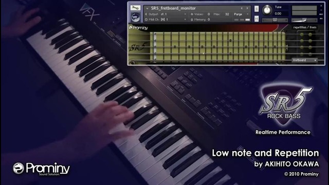 Prominy SR5 Rock Bass demo – Low note and Repetition