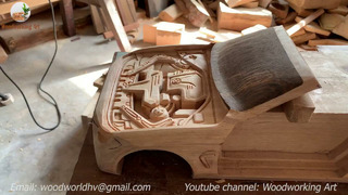 84 Wood Carving – BMW 428i Convertible – Woodworking Art