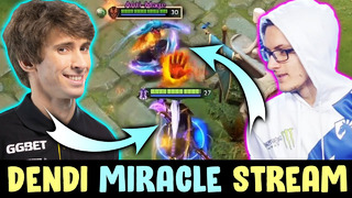 Dendi and miracle am twitch stream with voice — high five