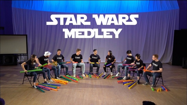 Кавер студентов на саундтрек Звёздных войн с помощью пластиковых труб