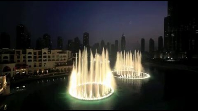 Самый большой и дорогой фонтан в мире. Дубаи