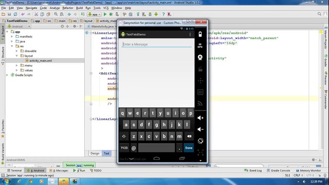 Android Studio Tutorial – 09 – Specifying the Keyboard Layout of EditText