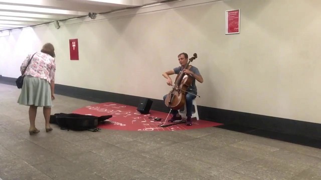 Time to say goodbye ► violin cover in subway