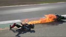 Жуткое падение на байке