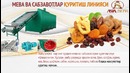 Мева ва сабзавотлар қуритиш линияси