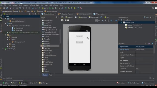 Android Studio Tutorial – 52 – Services & Thread