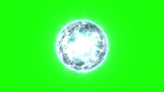 Energy ball green screen