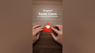How to make an origami Santa Claus (Jo Nakashima & Camila Zeymer) #shorts
