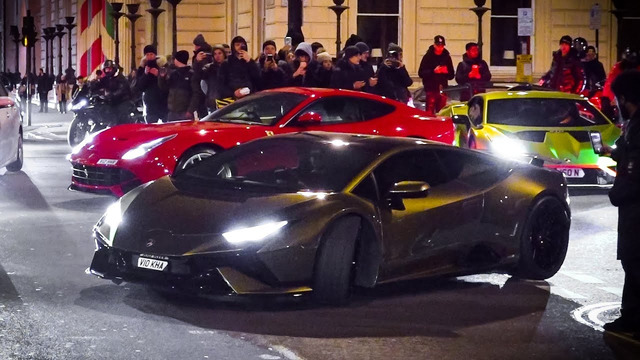 Night Supercars Meet in Central London December 2025