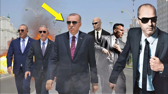 Охрана Эрдогана в действии! Самые безжалостные и наглые телохранители