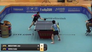 2016 Kuwait Open Highlights- Jun Mizutani vs Koki Niwa (R16)