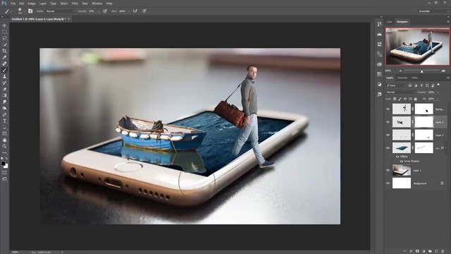 3d pop out mobile screen effect photoshop tutorial cs6cc