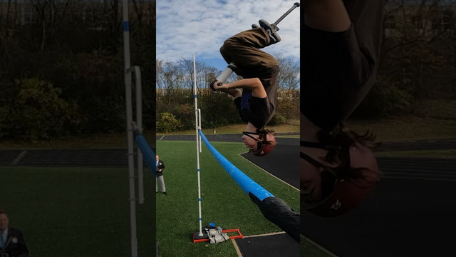 Highest backflip pogo stick jump – 3.07 metres (10 ft 1 in) by Henry Cabelus