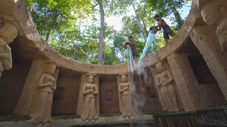 Строительство подземного особняка с бассейном при помощи древних технологий