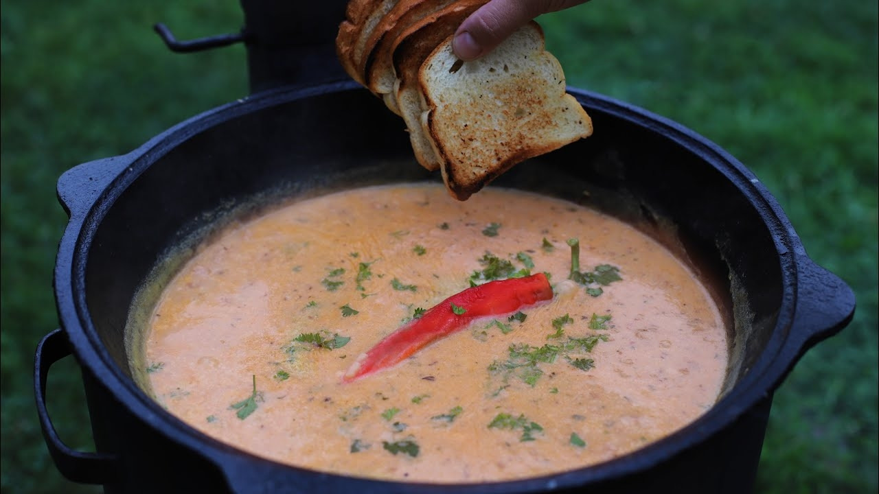 Максимально вкусно. Тосканский суп с фаршем в казане