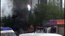 Пожар возле высоковольтной линии
