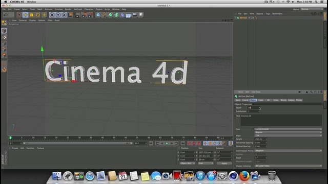 Видеоурок по Cinema 4D/ Primitive Objects Text Creation
