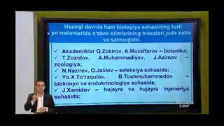 9 sinf. O`zbekiston olimlarining biologiya va seleksiya sohasidagi yutuqlari