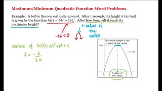 5 – 5 – Maximum-Minimum Quadratic Function Word Problems (3-21)
