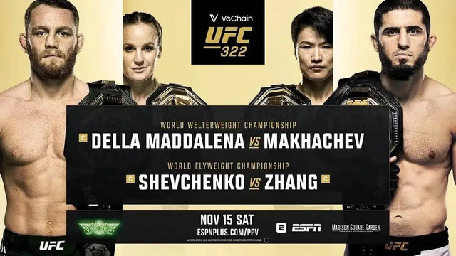UFC 322: Della Maddalena vs. Makhachev (ОСНОВНОЙ КАРД) 16.11.2025 | Джек Делла Маддалена — Ислам Махачев