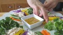 Korean Food: Chicken and Vegetables with Mustard Sauce (닭가슴살 겨자 냉채)