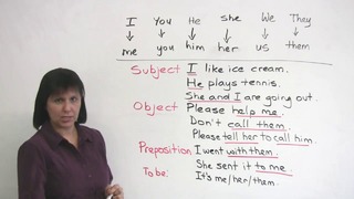 EngVid: Common English Errors – I or me She or her They or them