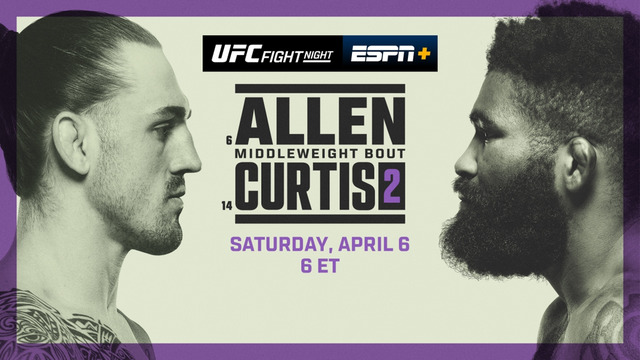 UFC Fight Night 240: Allen vs. Curtis 2 (ПРЕДВАРИТЕЛЬНЫЙ КАРД) 07.04.2024 | Брэндан Аллен – Крис Кертис