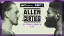 UFC Fight Night 240: Allen vs. Curtis 2 (ПРЕДВАРИТЕЛЬНЫЙ КАРД) 07.04.2024 | Брэндан Аллен – Крис Кертис