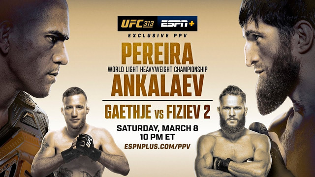 UFC 313: Алекс Перейра – Магомед Анкалаев (ОСНОВНОЙ КАРД) 09.03.2025 | Alex Pereira vs. Magomed Ankalaev