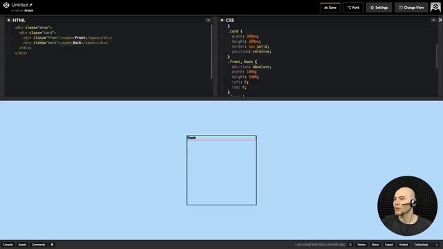 CSS фича #1 3D карточка – Flip 3D-card CSS
