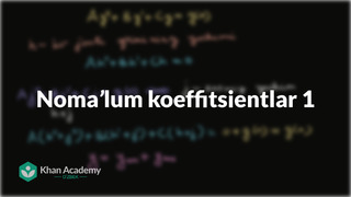 47 Nomaʼlum koeffitsientlar (1-qism) | Ikkinchi tartibli tenglamalar | Differensial tenglamalar