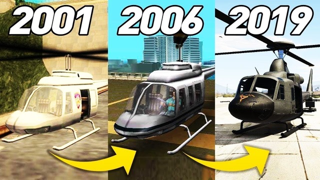 Эволюция развития вертолётов в GTA