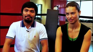 Adriana Lima trains with Manny Pacquiao on Crowd Goes Wild