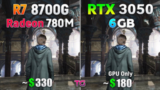 Ryzen 7 8700G (Radeon 780M) vs RTX 3050 6GB – Test in 8 Games