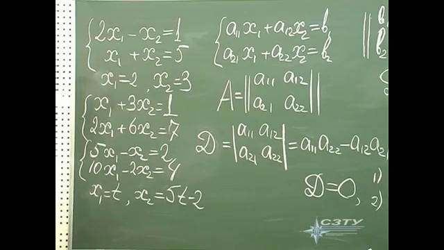 Высшая Математика часть 1 (лекция 1) «Решение линейных систем уравнений»