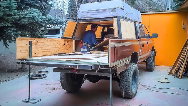 Man Builds Expandable 4x4 Truck Camper | Start to Finish by @TheTravelingTogetherJournal