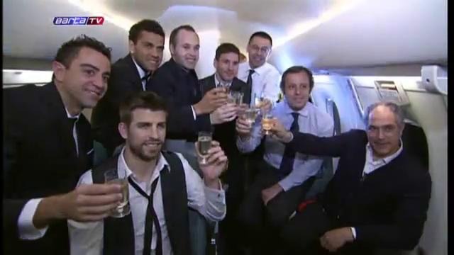 Возвращение команды в Барселону