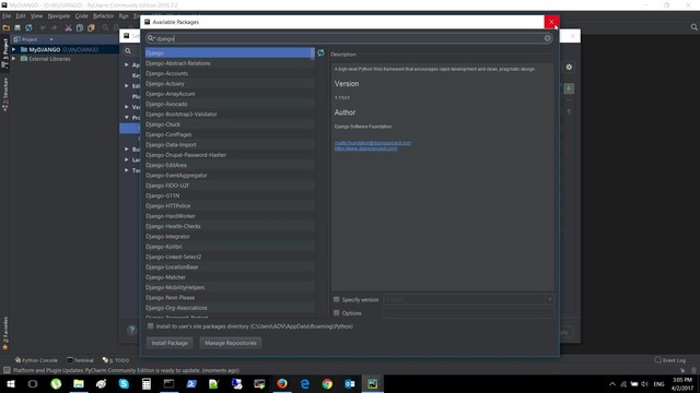 34.Python для Начинающих – Django-1 Установка и первый проект
