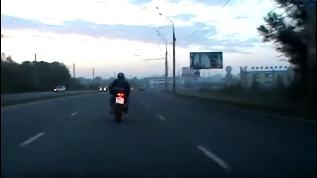 Погоня ДПС за мотогонщиком в Брянске. Смешной конец