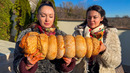 Сочный мясной рулет в тандыре и Насыщенный суп в казане