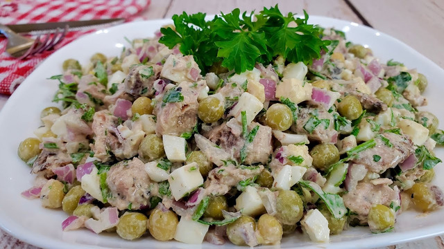Салат с тунцом – простой и вкусный
